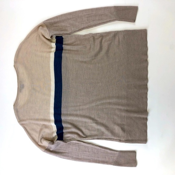 Pendleton pullover neutral merino wool wound neck lightweight womens sweater Med - Picture 8 of 8